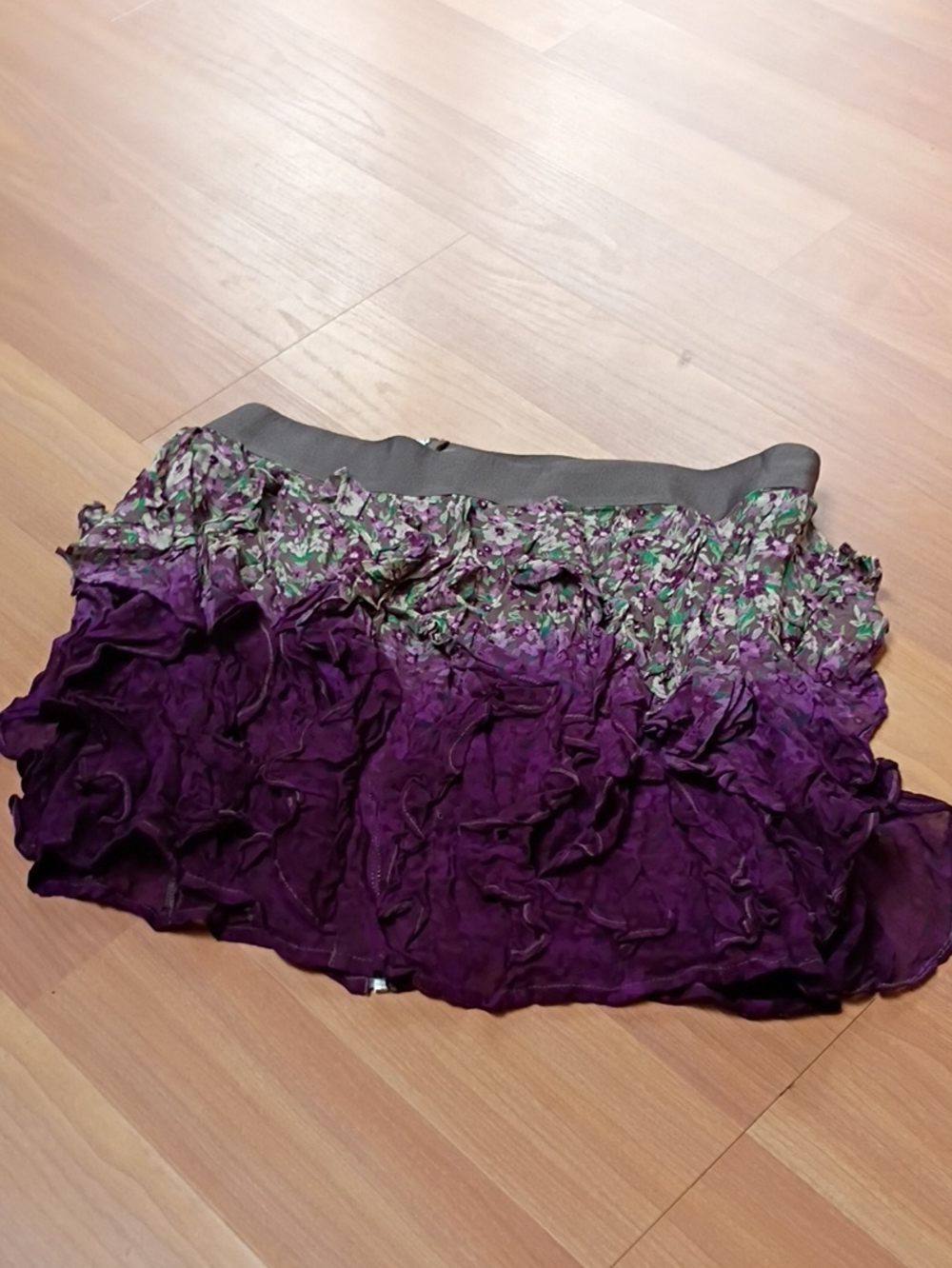 Purple Tiered Ruffle Women's Skirt